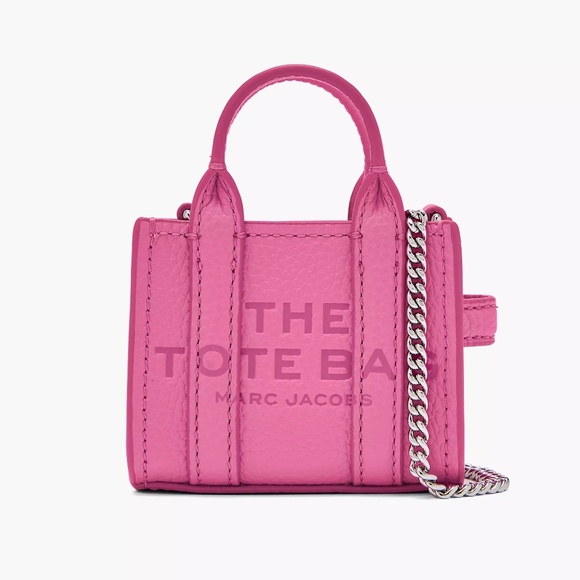 Marc Jacobs Nano Tote Crossbody Chain Pink - Picture 1 of 9